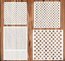 4PCS Dots Stencil 4 Sizes Polka Dot Stencils Painting Template Reusable White