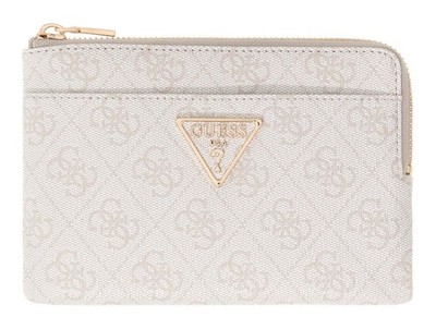 GUESS Laurel II SLG Key Ring Pouch Kartenetui Schlüsselmäppchen Bone Logo creme
