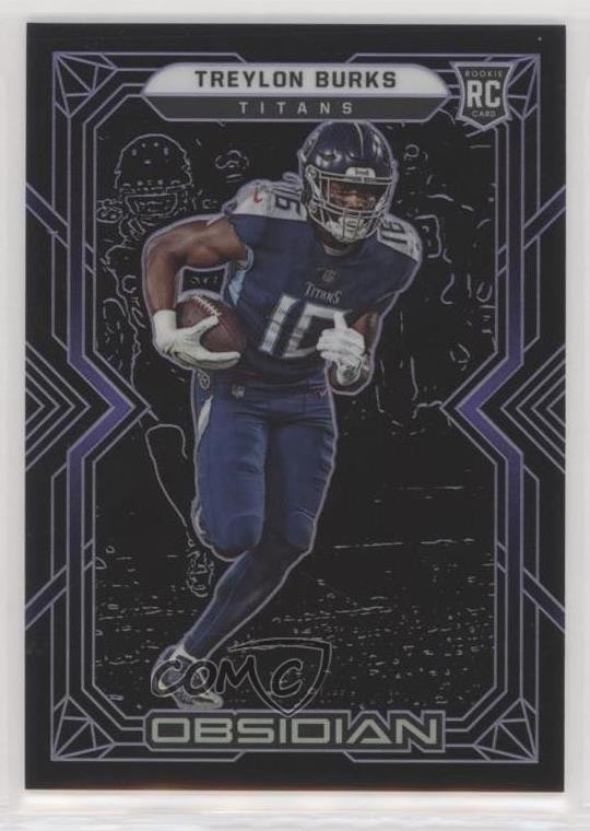 2022 Panini Obsidian Rookies Electric Etch Purple 77/100 Treylon Burks #115 10sj
