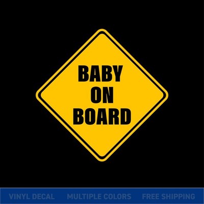 Baby on Board Car Decal | Safety Sign Sticker for Vehicle Window | Free Shipping