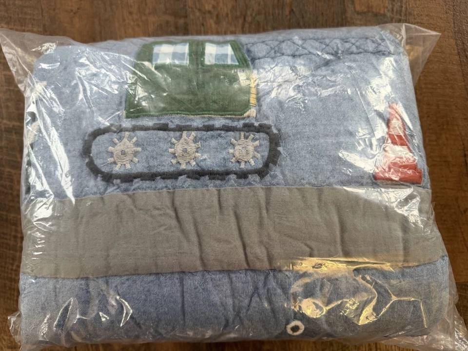 Nuevo edredón Pottery Barn Kids Heritage Construction para niños pequeños Foto 2 de 3