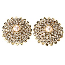 Women Rhinestones Pasties Nipple Cover Sticky Bras Chest Stickers Body Chain