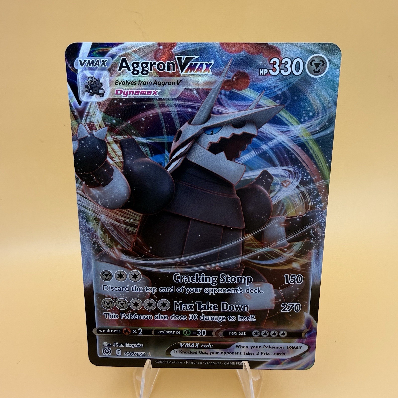 Aggron VMAX 097/172 (NM) - SWSH09: Brilliant Stars - Ultra Rare - Pokemon TCG