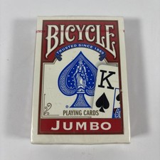 BICYCLE JUMBO POKER PLAYING CARDS RED DECK -NEW