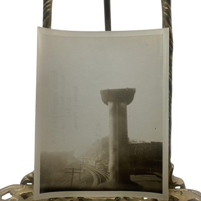 Vintage Pennsylvania Lackawanna Reading RR Wassersäule Foto 4x5 s/w Original