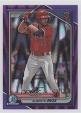 2024 Bowman Chrome Prospects Purple RayWave Refractor /250 Alberto Rios 0px