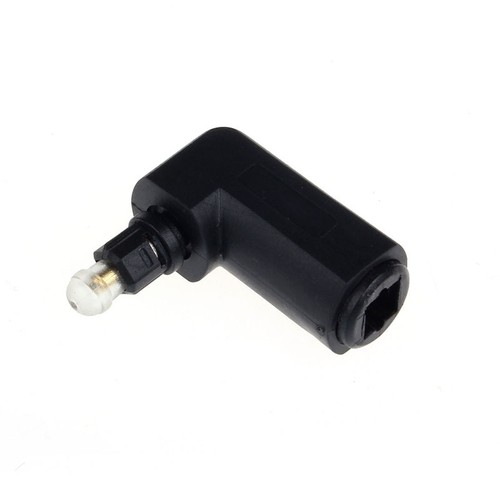 2Pcs Toslink Digital Optical Right Angle Audio Adapter 360 Degree Rotates PVC - 第 2/3 張圖片