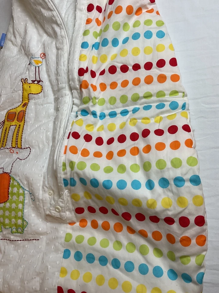 Manta portátil bebé cremallera sin mangas saco de dormir algodón 6-18 meses multicolor Foto 4 de 4