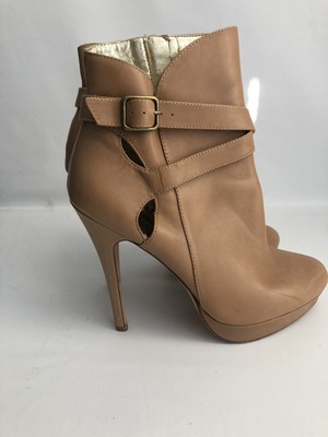 nude dress boots