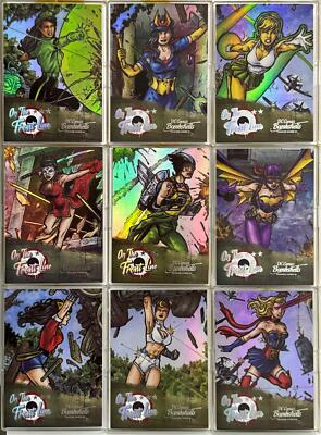 DC Comics Bombshells III Parallel Rainbow Foil On the Front Line Card Set FL1-FL
