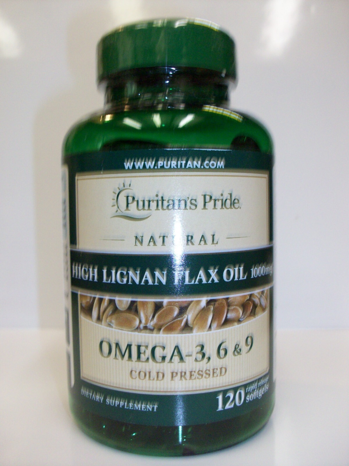 Natural, High Lignan Flaxseed Oil 1,000 mg Omega369 120 Softgels eBay