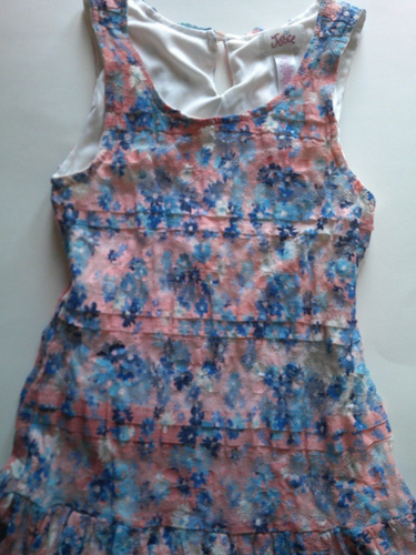 Girls Justice Size 12 Sleeveless Dress Special Occasion Blue Pink - Picture 2 of 22