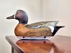 Duck Decoy William "Bill" Goenne branded Drake Blue Winged Teal vintage