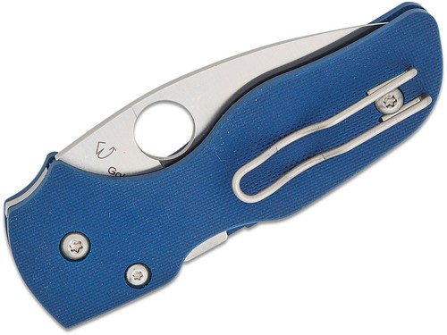 Bloqueo de compresión Spyderco Lil Nativo SPY27 hoja satinada azul cobalto G10 C230GPCBL - Imagen 4 de 5