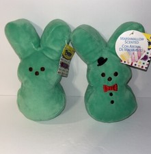 2023 SET of 2 PEEPS Bunny 6" Easter Plush Toy With Marshmallow Scent NEW