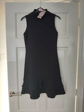 Boohoo Ruffle Hem Bodycon Dress Size 10