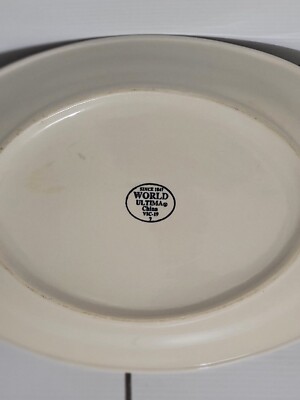 Since 1847 World Ultima China VIC-19 7 American Ivory Oval Plate W