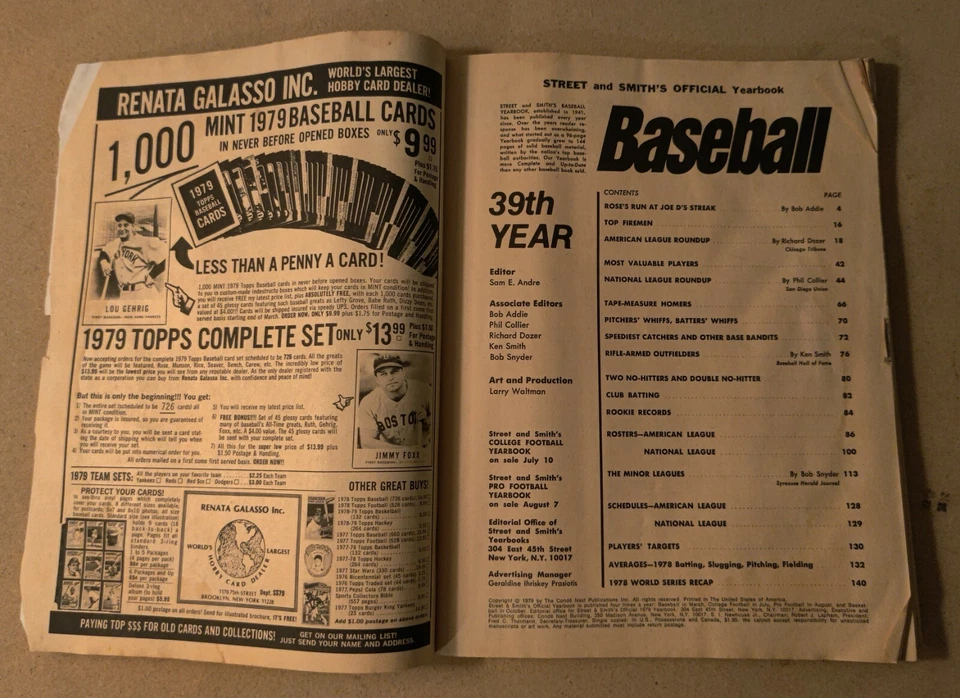 Street And Smith’s Official Baseball Yearbook 1979 J.R. RICHARD Houston Magazine - Image 3 of 4
