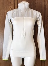 Nike Dri-Fit Gray White Neon Yellow 1/2 Zip Pullover Small V8