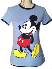 DISNEY STORE CLASSIC MICKEY MOUSE RINGER TSHIRT WOMENS XS