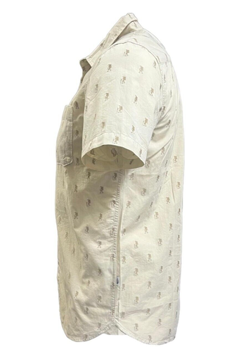The North Face Mens Tan Hiking Short Sleeve Button Front Shirt Pocket Small New - Picture 4 of 8