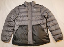 Rei Women Small 650 Down Puffer Jacket Coat Pirate Black Castlerock Zip Pockets