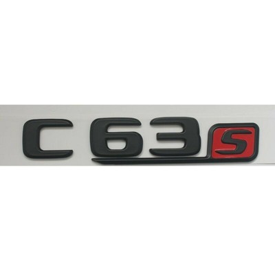 Schwarze flache C63s Buchstaben Trunk Emblems Abzeichen Emblem für Benz C63 AMG