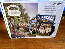 CUTEBEE Dollhouse Miniature with Furniture, DIY Dollhouse Kit Plus Dust Proof an