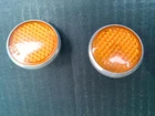 Yamaha AT1 HX90 XS1 LS3 Front Amber Aluminum Reflector Round 41mm Bolt 5mm Pair
