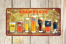 beer brewhouse cafe bar pub metal tin sign cafe pub metal wall art