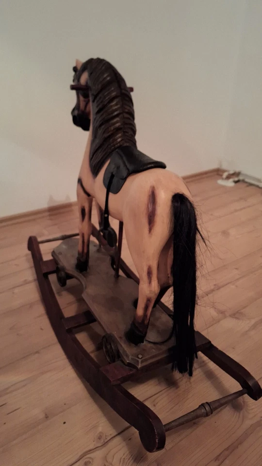 *SCHAUKELPFERD HOLZ ANTIK DEKOOBJEKT* - Bild 3 von 4