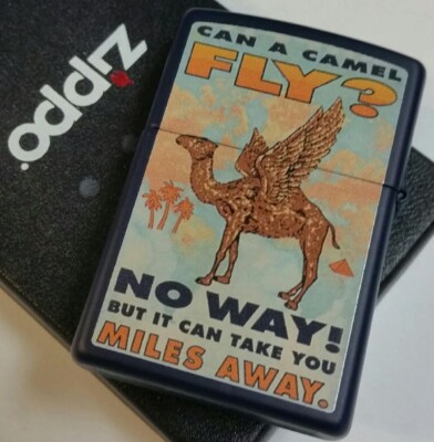 ZIPPO CAMEL CZ 870 NAVY MATTE 2016 CAN A CAMEL FLY 50 MADE