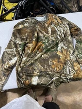 Magellan Shirt Mens Medium Brown Mossy Oak Camo Hunt Gear Outdoors Fishing Tee