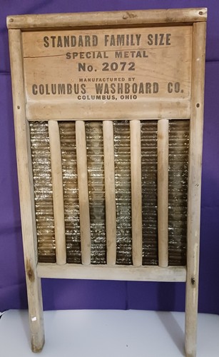 Vintage Maid Rite~Wash Board~No.2072~Columbus Washboard Co.~23.75" X 12.5" - Picture 9 of 13