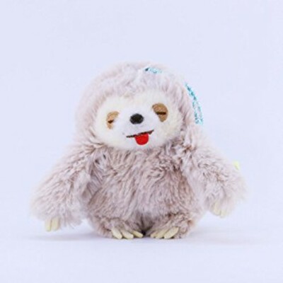 Namakemono no Mikke 4'' Tan Sloth Amuse Prize Plush Key Chain NEW