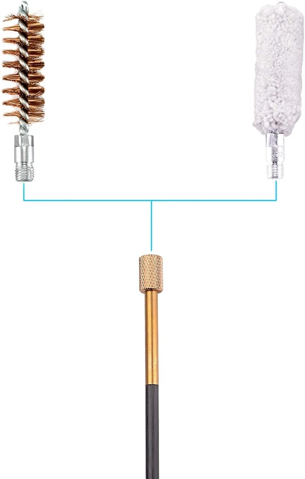 Varilla de limpieza de pistola 1 pieza fibra de carbono 36 pulgadas, varilla de limpieza de rifle de pistola Foto 3 de 4