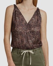  171 Paige Women's Brown Nadynne Animal Print Sleeveless Bodysuit Size Medium