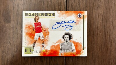 2019-20 Impeccable Indelible Ink DAVID LUIZ Auto #7/10 GOLD Arsenal Chelsea 