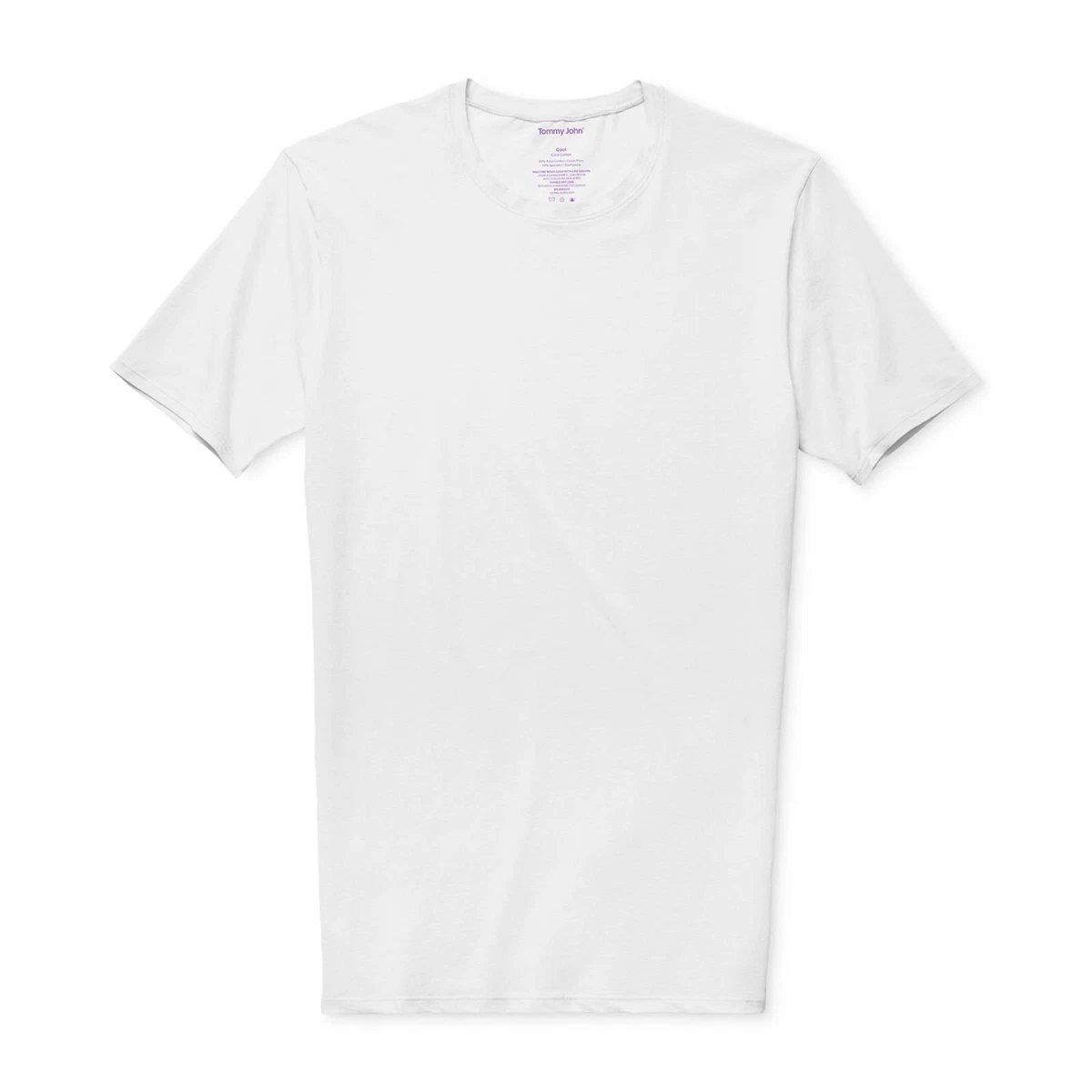 149 Tommy John Undershirt Men White Crew Neck Short Sleeve Top Tee T Shirt S