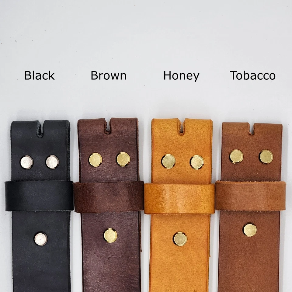 Correa de cinturón de repuesto - cuero de grano completo de 1,5" pulgadas hecha en EE. UU. Foto 2 de 4
