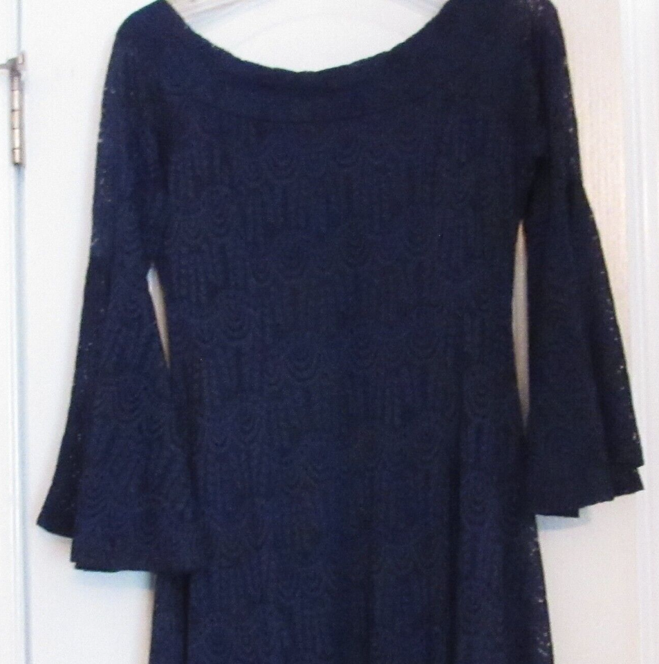 PYRAMID COLLECTION S/M NAVY BLUE DRESS eBay