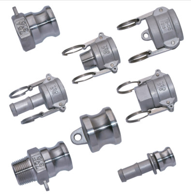 CAMLOCK EDELSTAHL KUPPLUNGEN/STECKER, TYP A B C D E F, WEIBLICH, STECKER, SCHLAUCHSCHWANZ