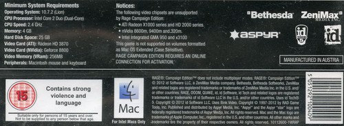 Rage, Campaign Edition y Duke Nukem Forever Paquete Mac OS Shooter Acción - Imagen 4 de 7