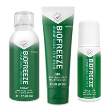 BiOFREEZE PAIN RELIEF ROLL-ON 2.5 FL OZ, GEL 3 FL OZ, AND SPRAY 3 FL OZ VARIETY
