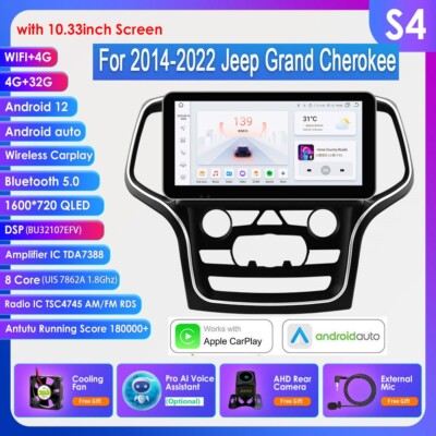 For Jeep Grand Cherokee 2014-2022 Carplay Car Stereo Radio 10.33''Android Navi BT