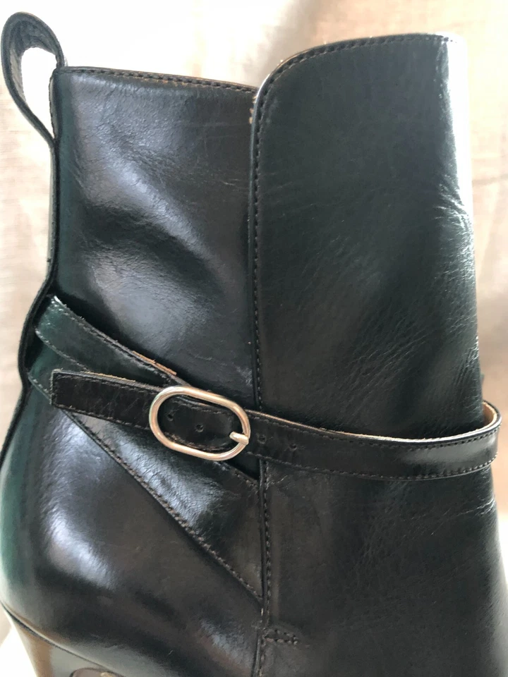 Ralph Lauren Botas Negras Etiqueta Púrpura Mujer Talla 37 B Tacones al Tobillo Botines Foto 2 de 4