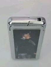 Vintage CRYSTAL -5 - Windmill Silver View Gas Lighter Made In Japan 