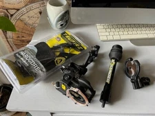 Trufire, stinger stabilizer, whisker brisket and 4 pin react sight all new