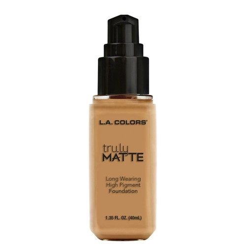 L.A. Colors Truly Matte Foundation-Long Wearing & Pigmented - #CLM358 Warm Honey - Picture 4 of 5