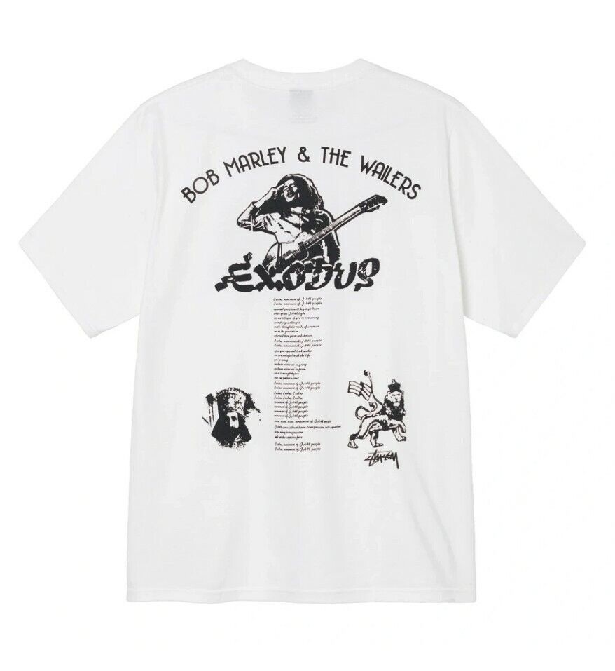 STUSSY Bob Marley collaboration bob marley photo print t